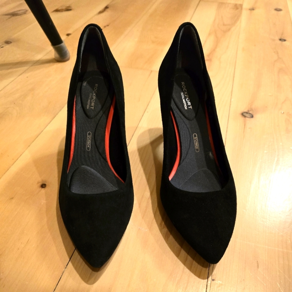 Black suede shoes